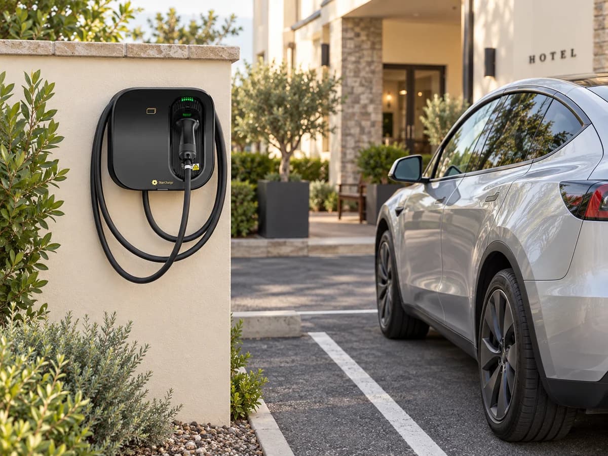 StarCharge Artemis V2 · 22 kW — hotel parking